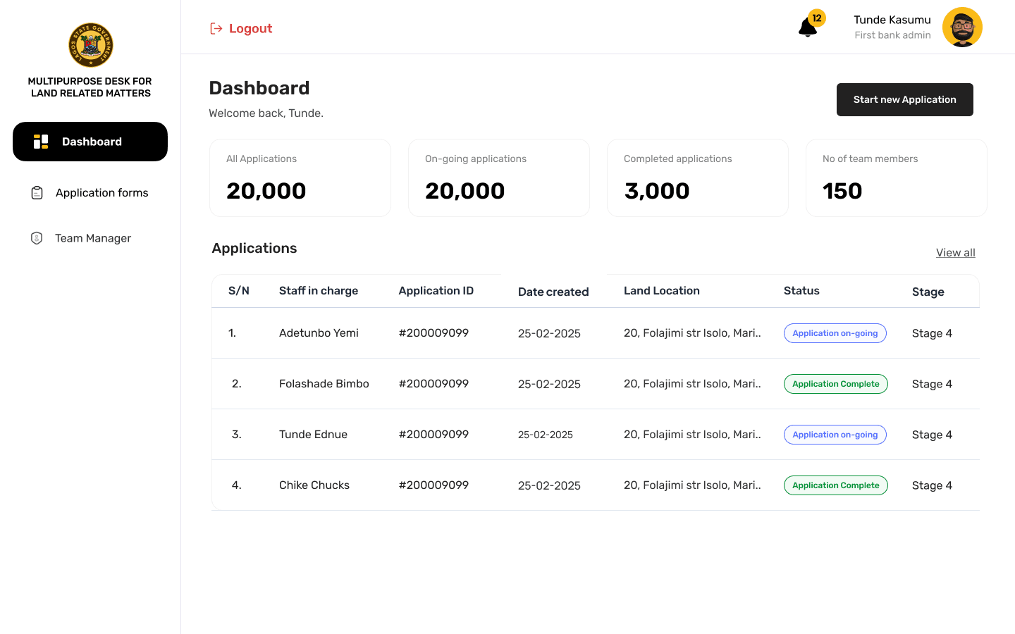 Placeholder workflow preview for Lagos Mortgage Consent application